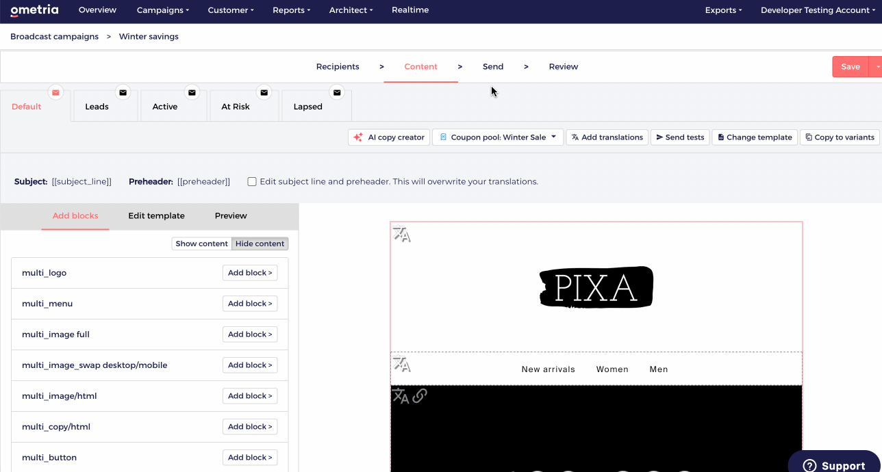 choose different pool per variant.gif