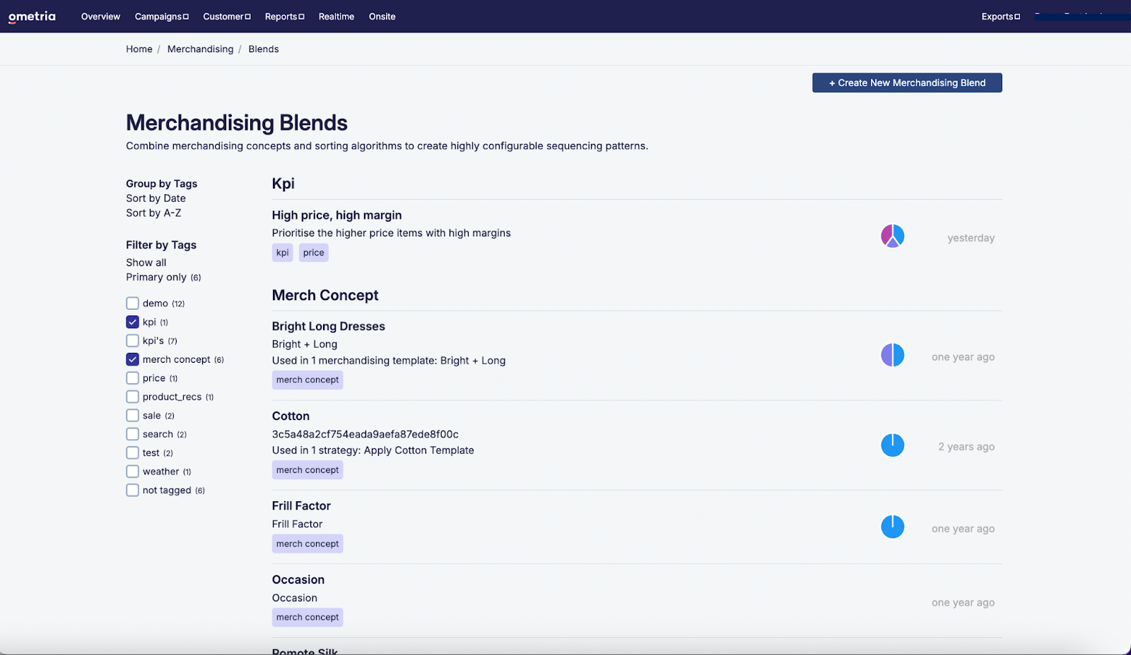 Search & Merch Merchandising concepts (beta) Ometria Help Centre